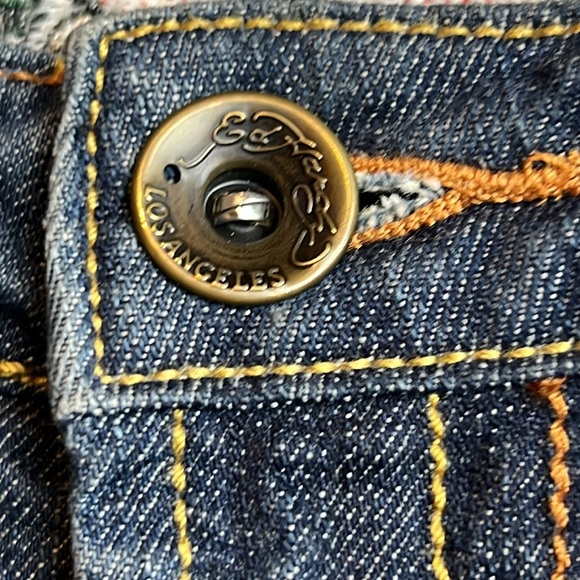 Ed Hardy straight leg logo streetwear retro jeans size 30 women’s - Picture 10 of 14